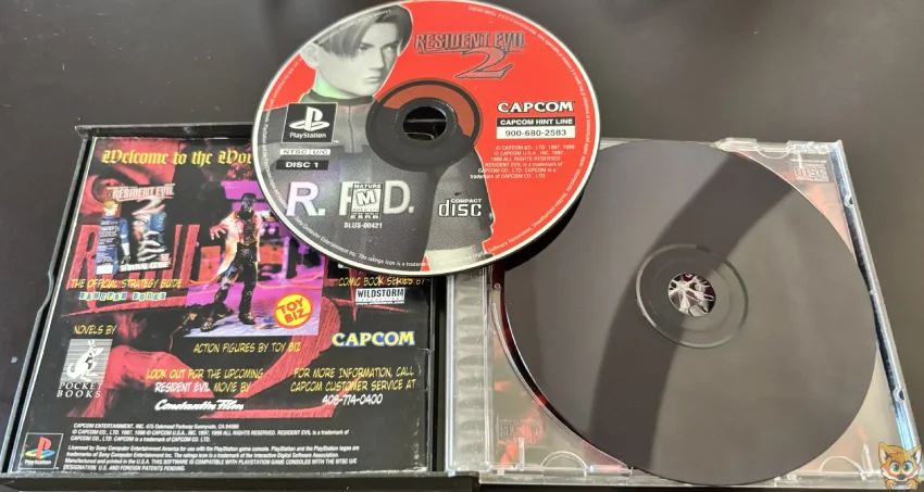 Vista completa del videojuego Resident Evil 2 para la consola Playstation 1